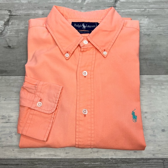 Polo by Ralph Lauren Shirts Polo Ralph Lauren Solid Orange Oxford